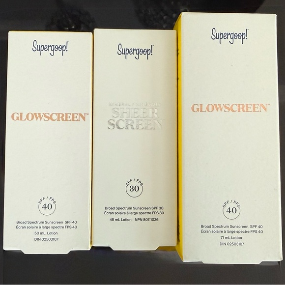 Supergoop! Other - Lot of 3 Supergoop! Glowscreen SPF 40 Lotion & sheer screen SPF 30